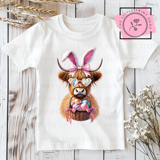 Easter Highland Cow - DTF Transfer Decal