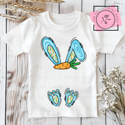 Blue Bunny Ears - DTF Transfer Decal