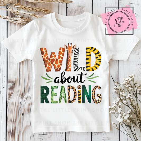 Wild About Reading - DTF Transfer Decal