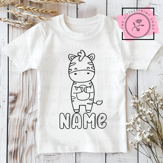 Giraffe Colour In - DTF Transfer Decal