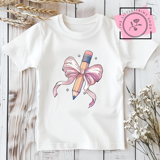 Pencil Bow - DTF Transfer Decal