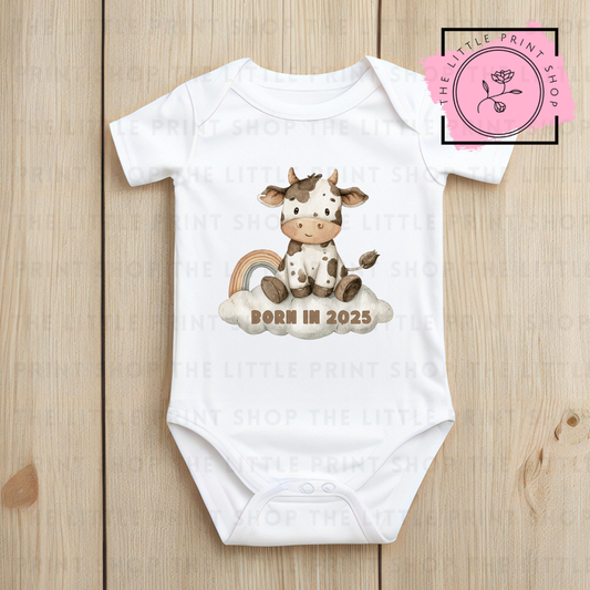 Moo Cow Born In 2025 - DTF Transfer Decal