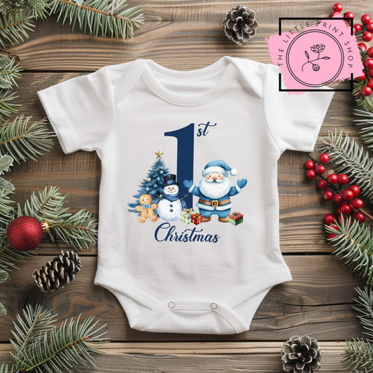 1st Christmas - Blue - DTF Transfer Decal