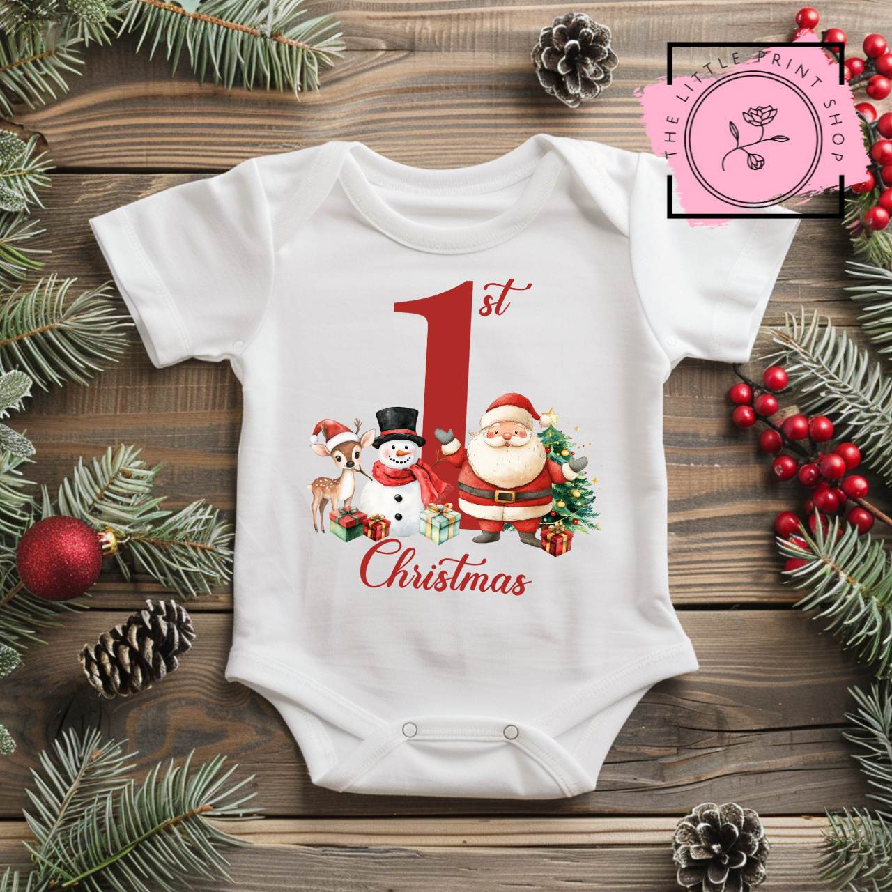 1st Christmas - Red - DTF Transfer Decal