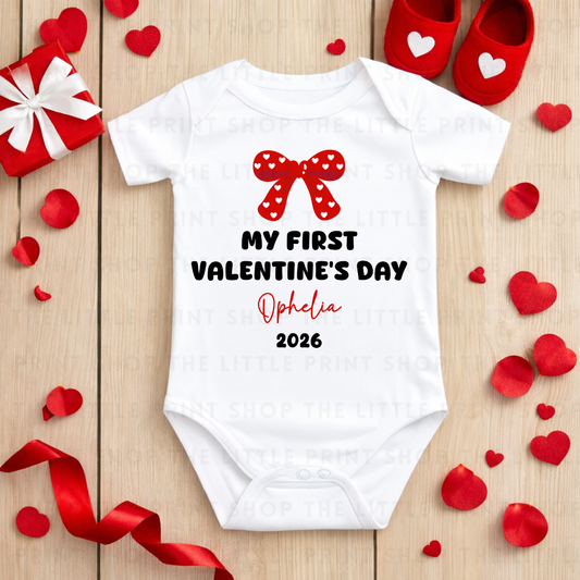 My First Valentines - Custom Name - DTF Transfer Decal