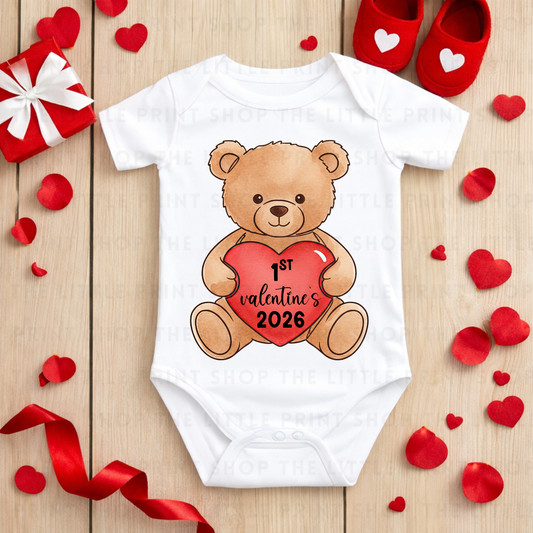 Valentine Bear - 1st - DTF Transfer Decal