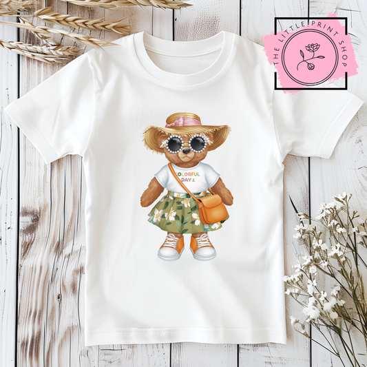Girly Bear - Dress - DTF Transfer Decal