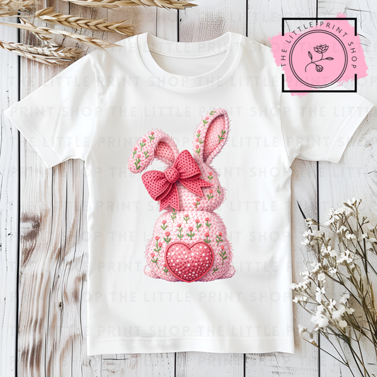 Pink Easter Bunny - DTF Transfer Decal