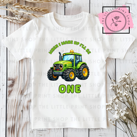 Green Tractor - Numbers 1 - 7 - DTF Transfer Decal