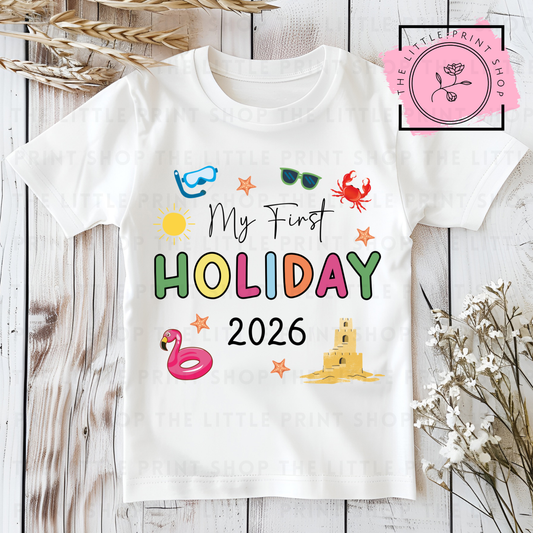 My First Holiday 2026 - DTF Transfer Decal