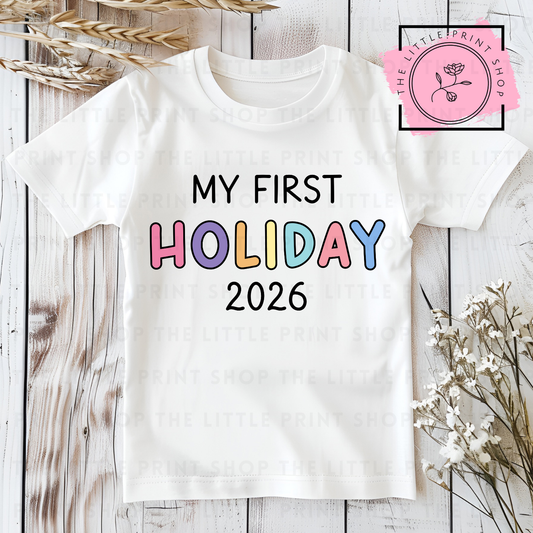 My First Holiday 2026 - DTF Transfer Decal
