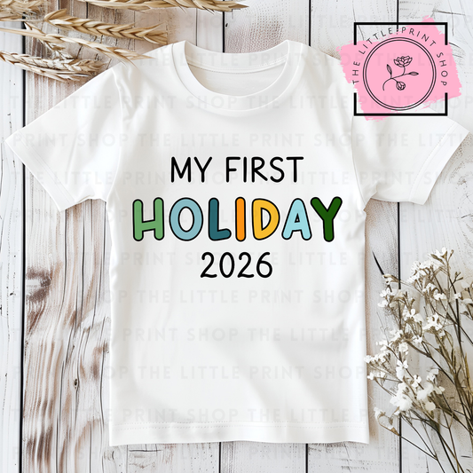 My First Holiday 2026 - DTF Transfer Decal