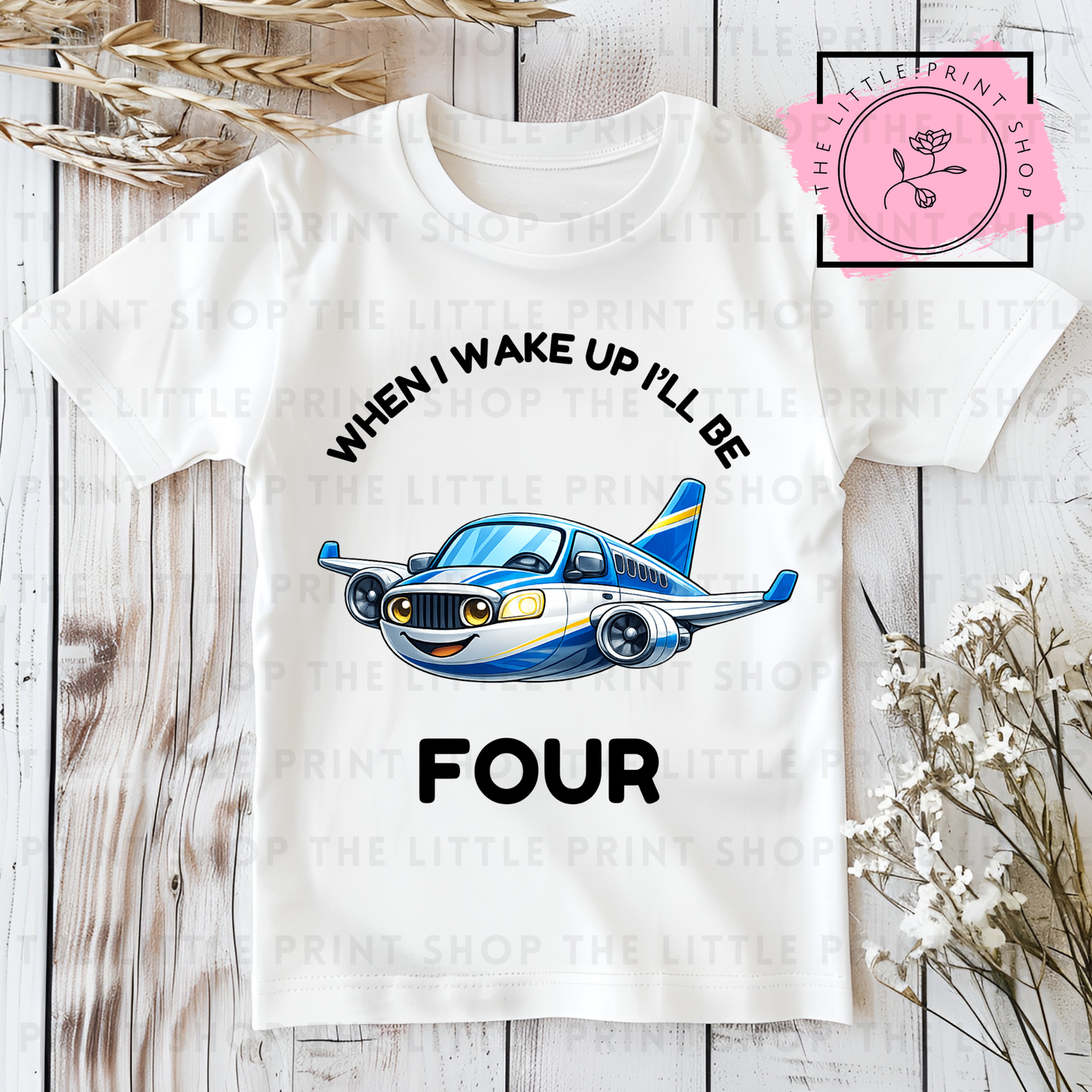 Aeroplane - Numbers 1 - 7 - DTF Transfer Decal