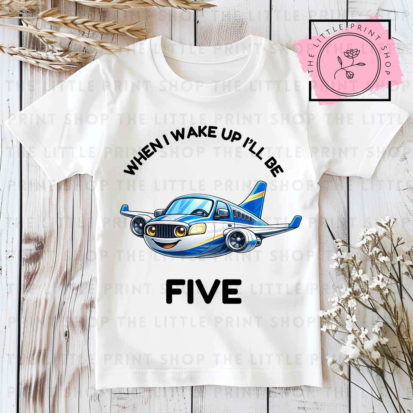 Aeroplane - Numbers 1 - 7 - DTF Transfer Decal