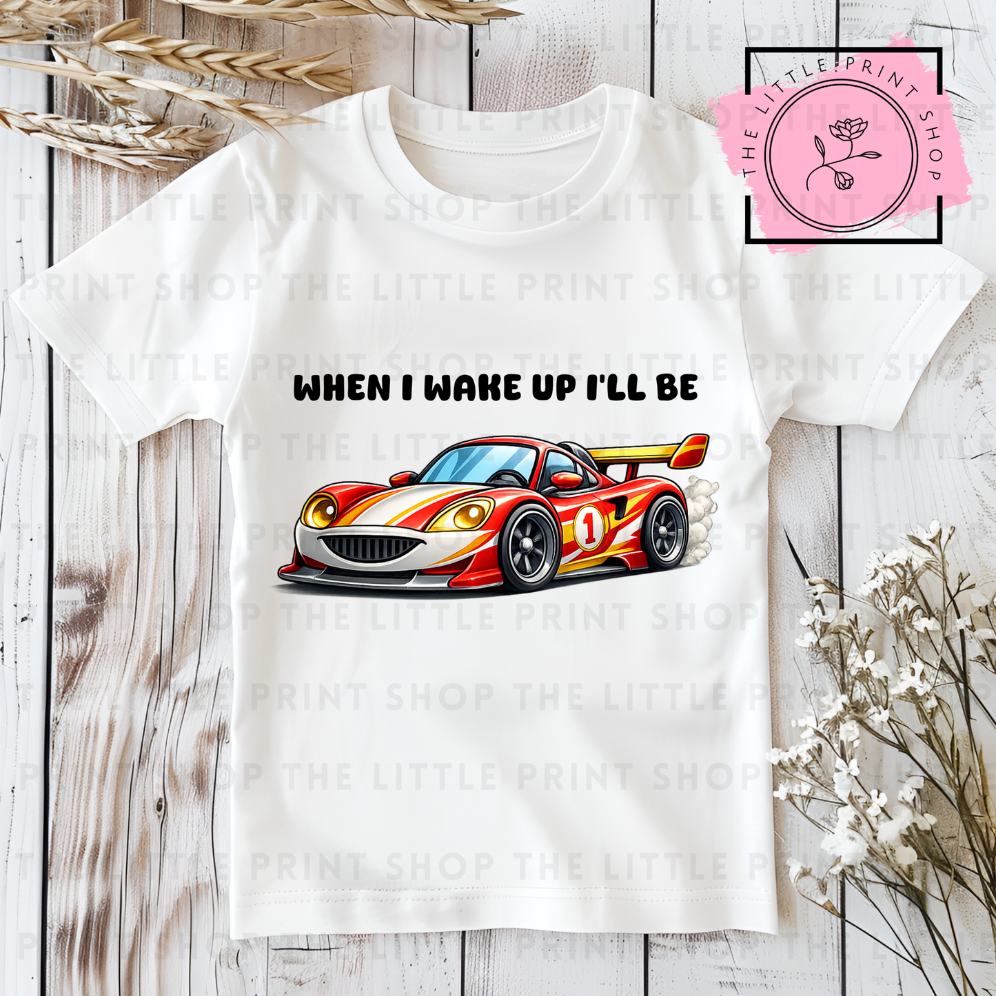 Sports Car - Numbers 1 - 7 - DTF Transfer Decal
