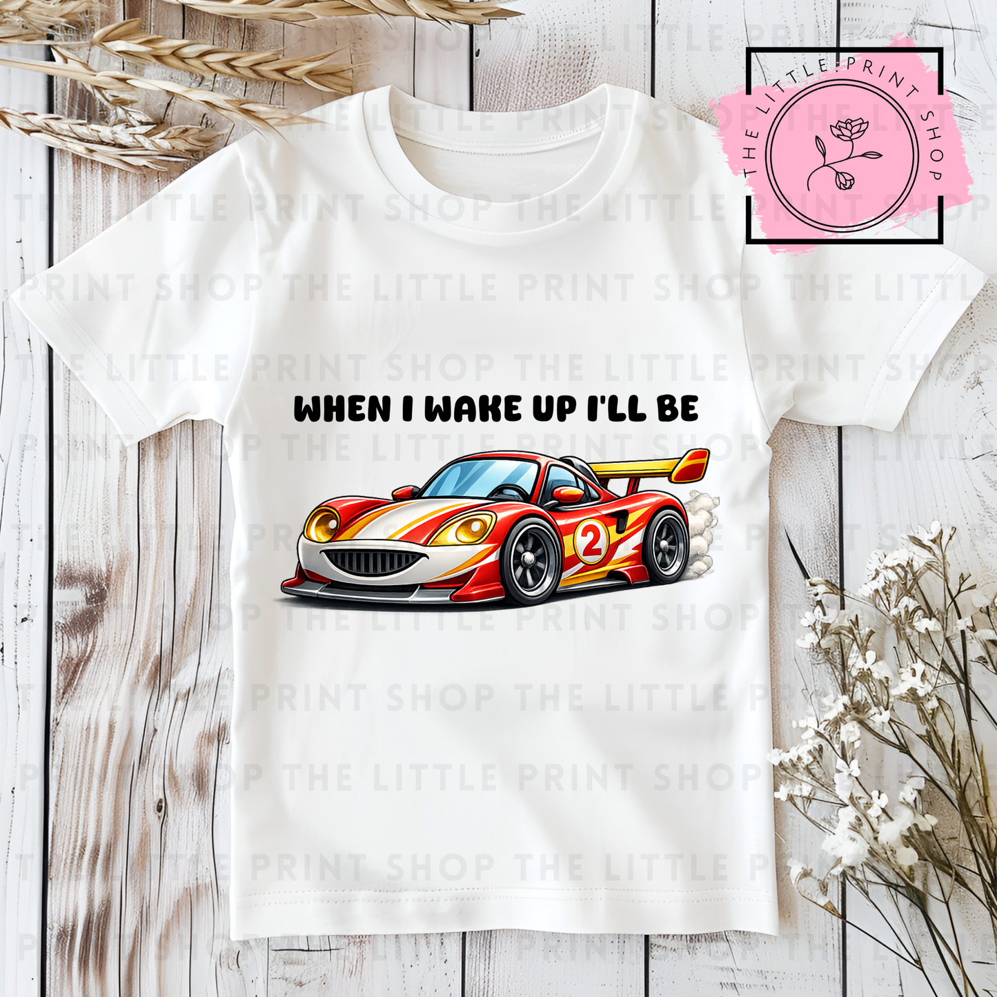 Sports Car - Numbers 1 - 7 - DTF Transfer Decal