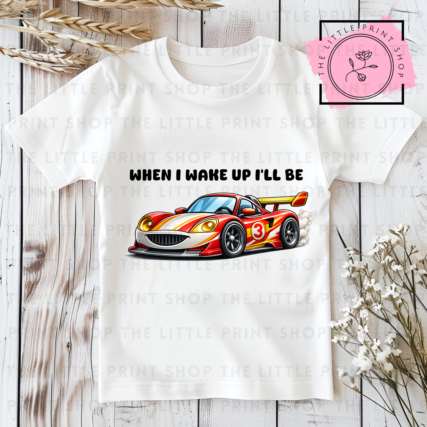 Sports Car - Numbers 1 - 7 - DTF Transfer Decal