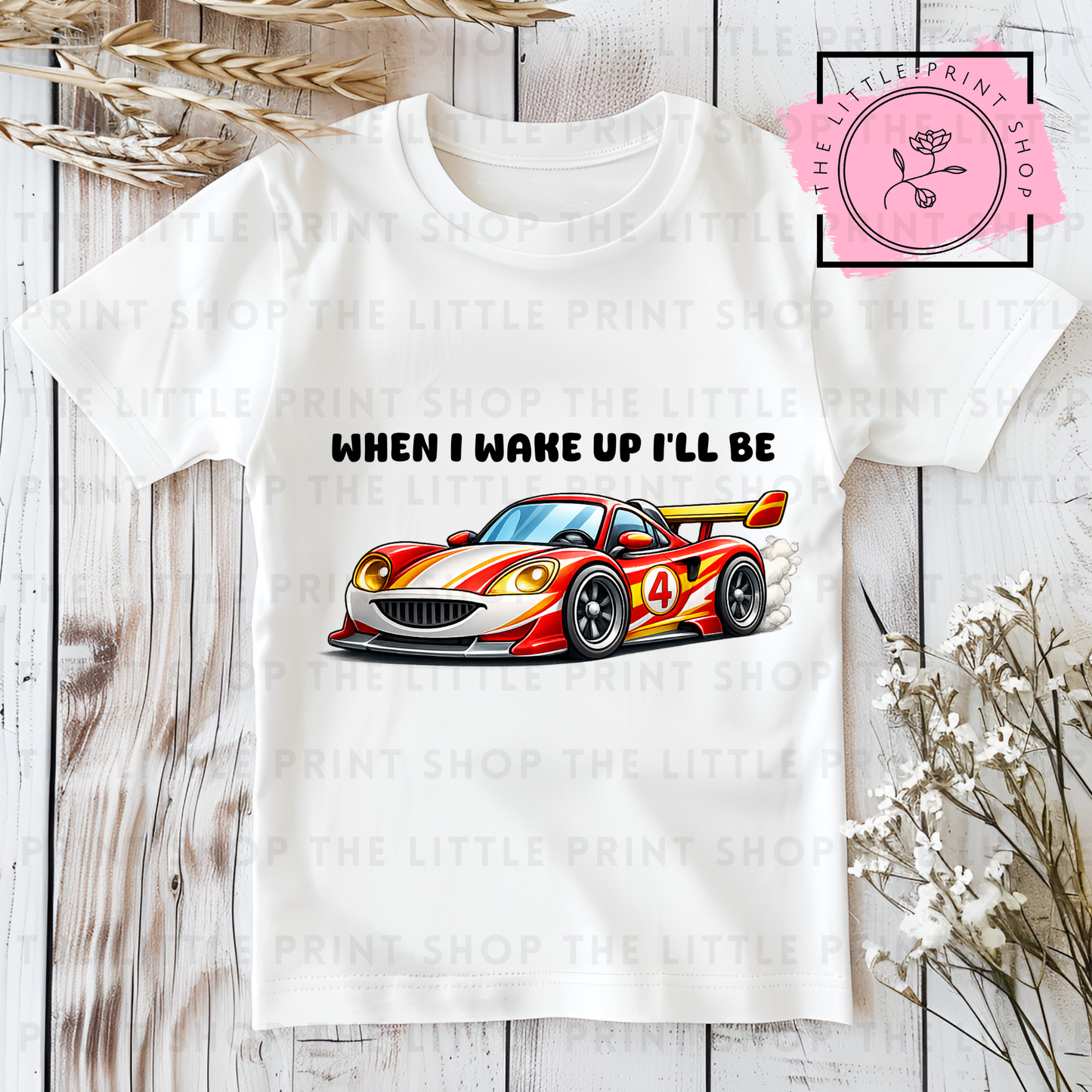 Sports Car - Numbers 1 - 7 - DTF Transfer Decal