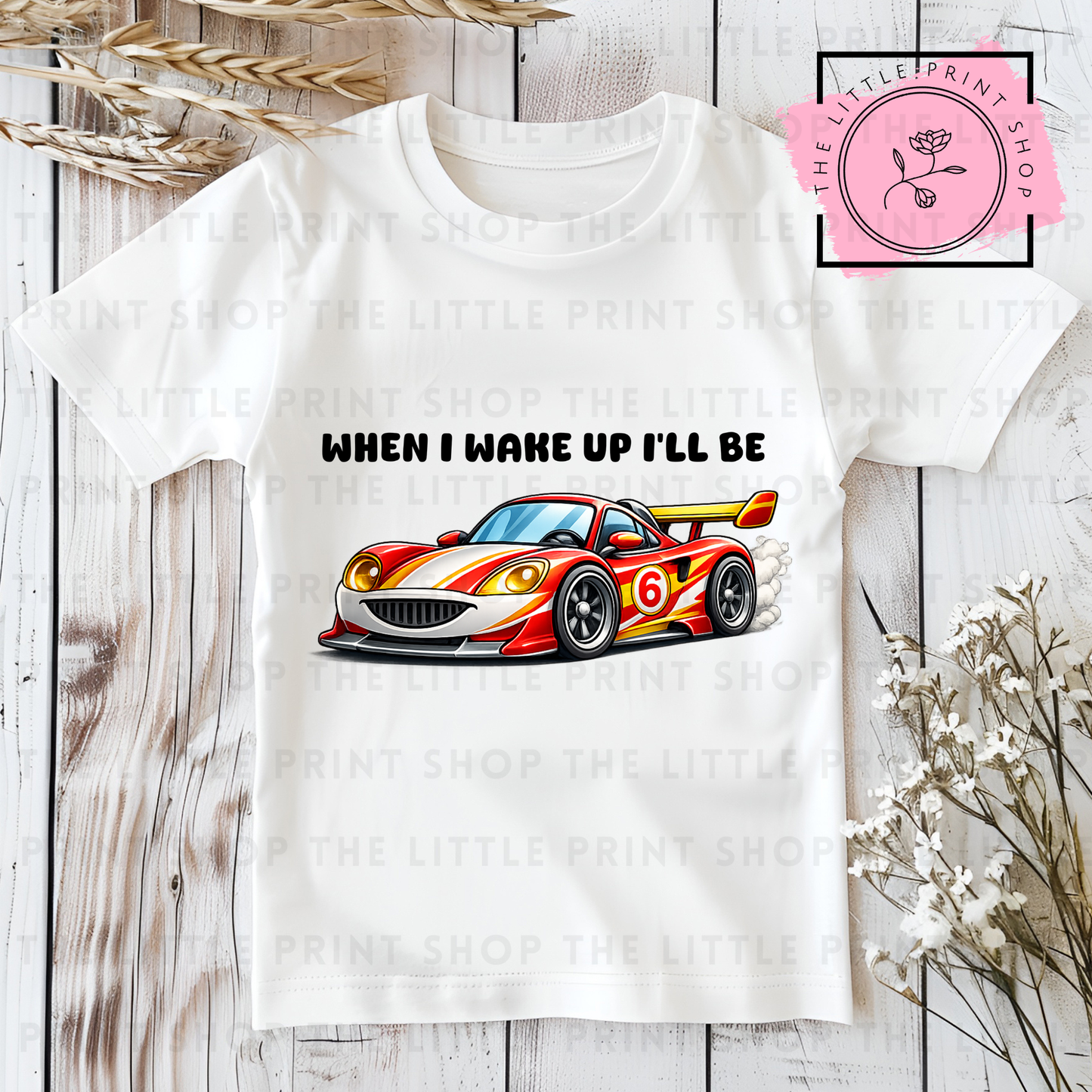 Sports Car - Numbers 1 - 7 - DTF Transfer Decal