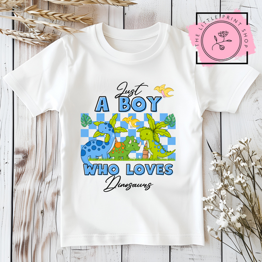 Boy Dinosaur - DTF Transfer Decal