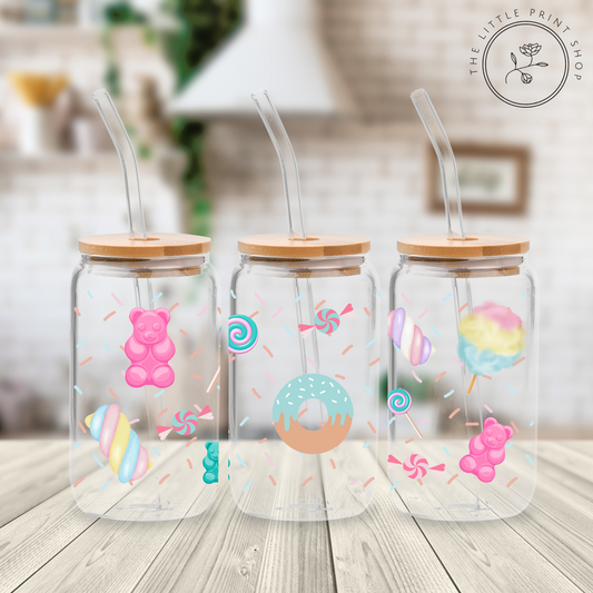 Candy - 16oz Libbey Glass Printed UV DTF Wrap