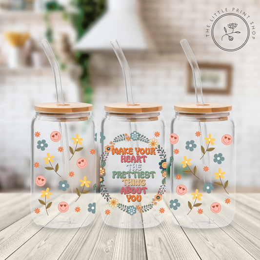 Your Heart - 16oz Libbey Glass Printed UV DTF Wrap