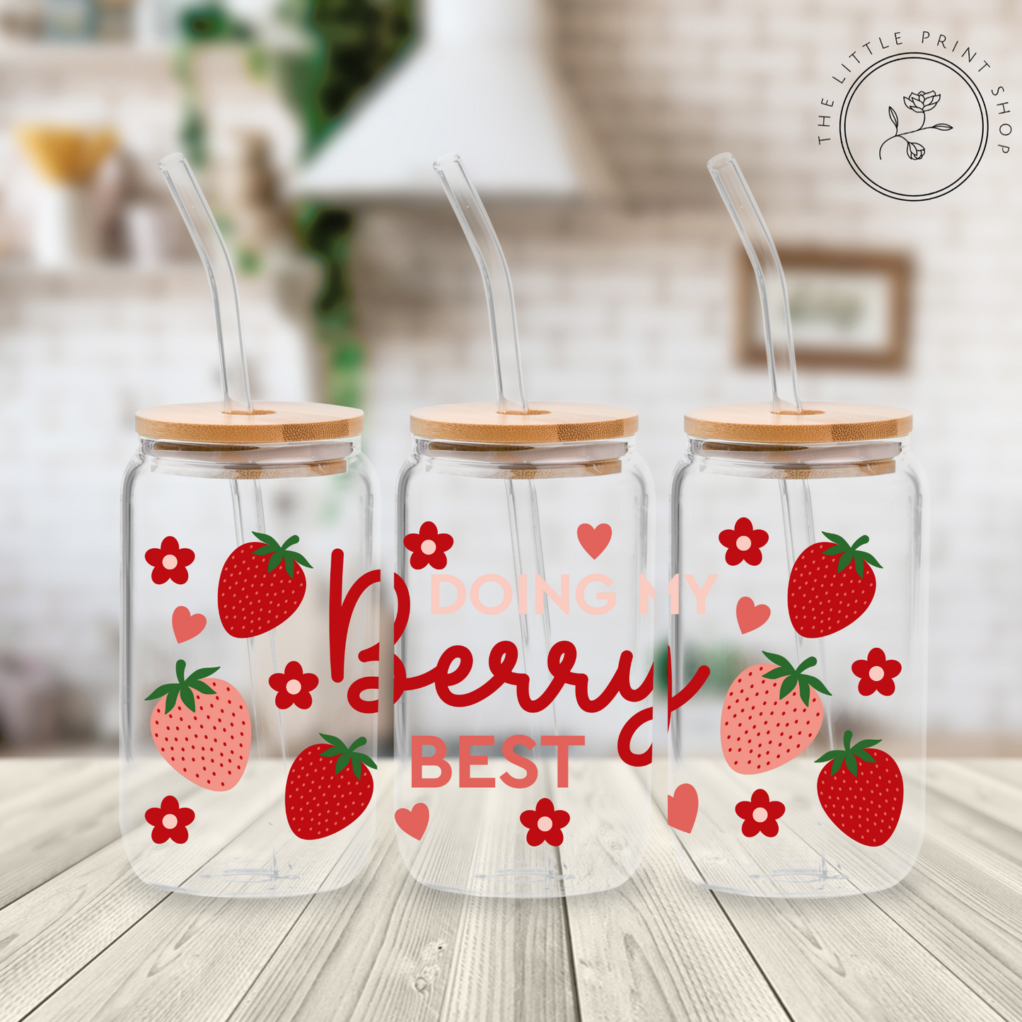 Berry Best - 16oz Libbey Glass Printed UV DTF Wrap