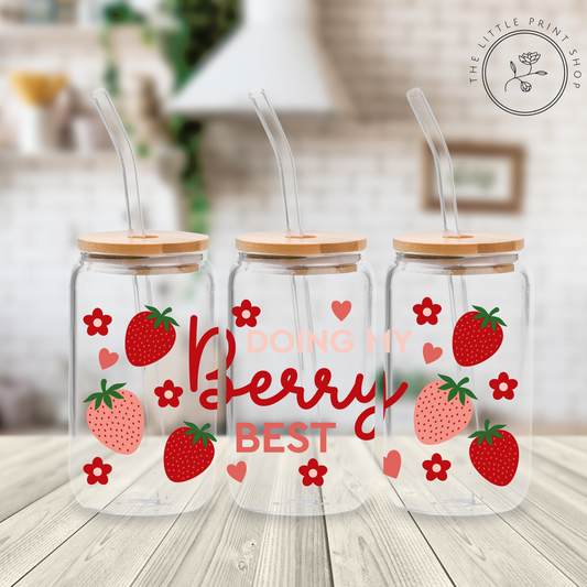 Berry Best - 16oz Libbey Glass Printed UV DTF Wrap