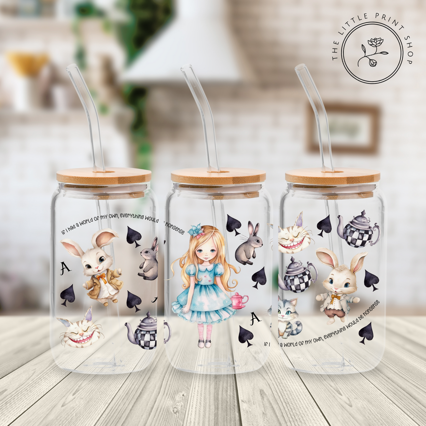 Blue Dress - 16oz Libbey Glass Printed UV DTF Wrap