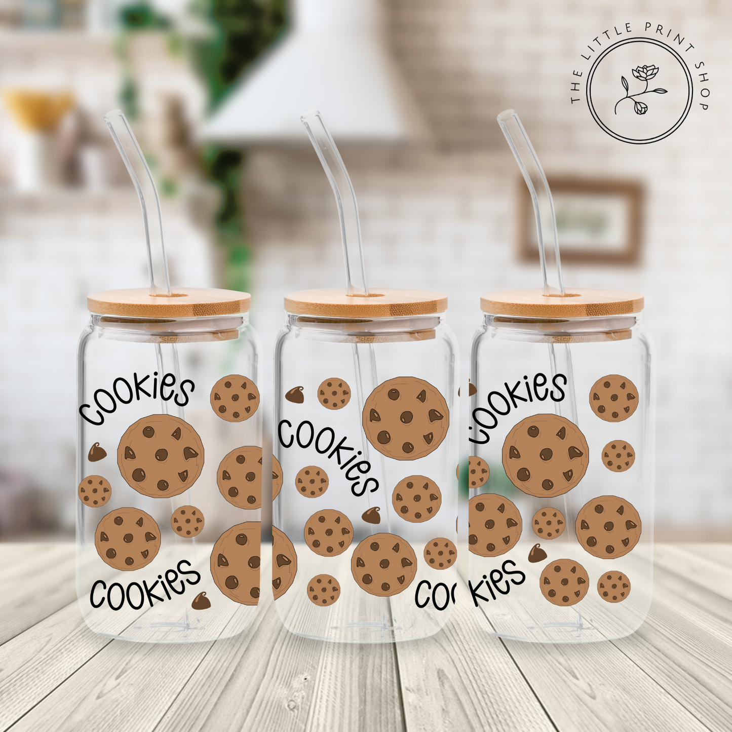 Cookies - 16oz Libbey Glass Printed UV DTF Wrap