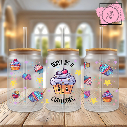 Cupcake - 16oz Libbey Glass Printed UV DTF Wrap