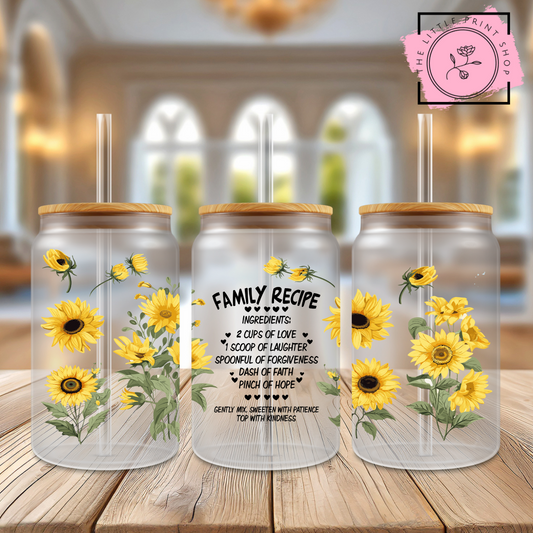 Recipe - 16oz Libbey Glass Printed UV DTF Wrap