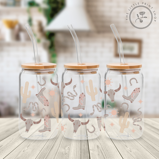 Desert - 16oz Libbey Glass Printed UV DTF Wrap