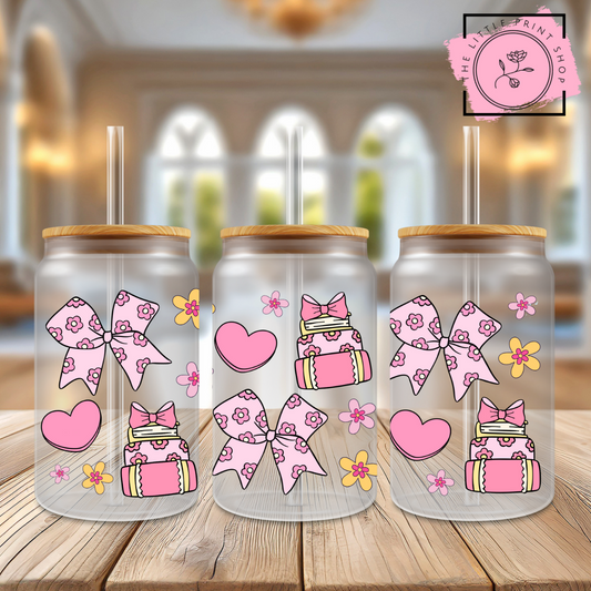 Girly - 16oz Libbey Glass Printed UV DTF Wrap