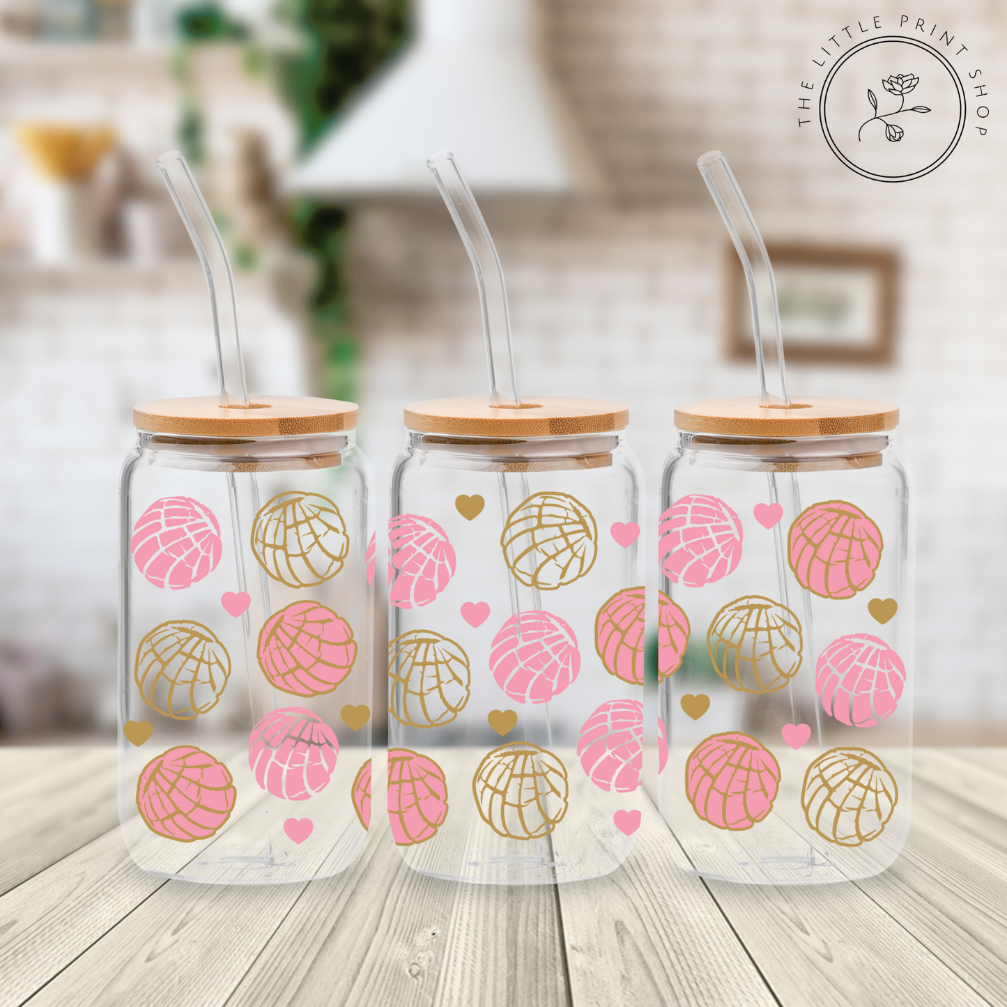 Shelly - 16oz Libbey Glass Printed UV DTF Wrap