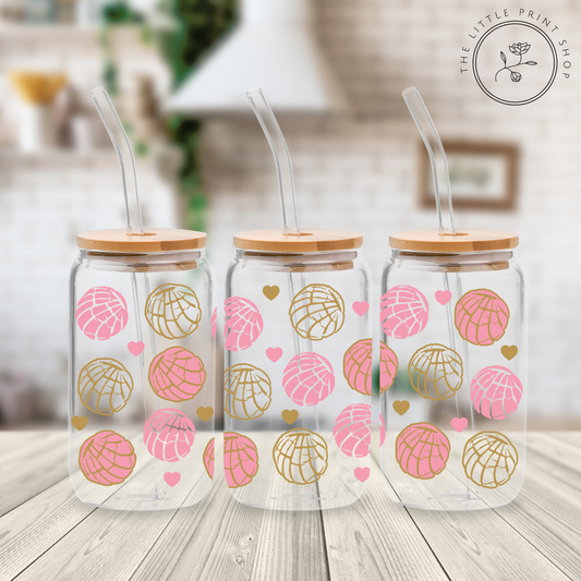 Shelly - 16oz Libbey Glass Printed UV DTF Wrap