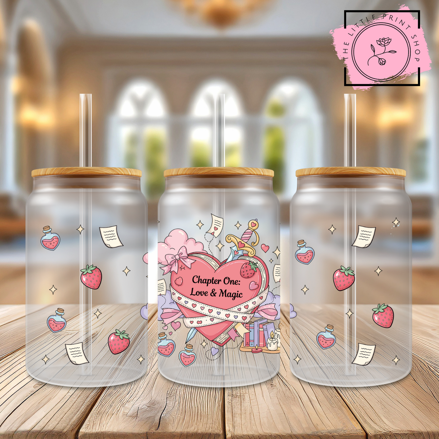 Chapter One Love & Magic - 16oz Libbey Glass Printed UV DTF Wrap