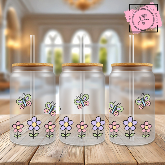 Spring - 16oz Libbey Glass Printed UV DTF Wrap