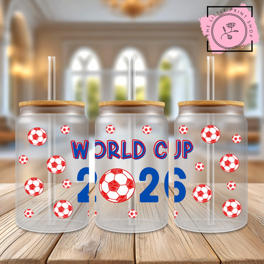 World Cup 2026 - 16oz Libbey Glass Printed UV DTF Wrap
