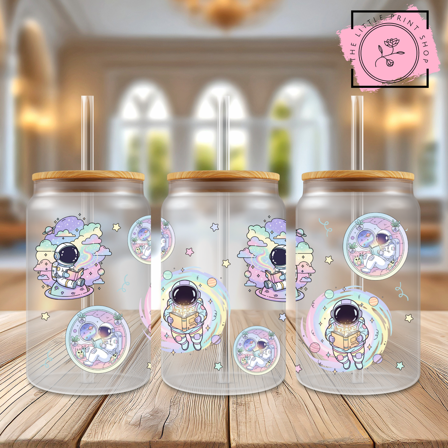 Space - 16oz Libbey Glass Printed UV DTF Wrap