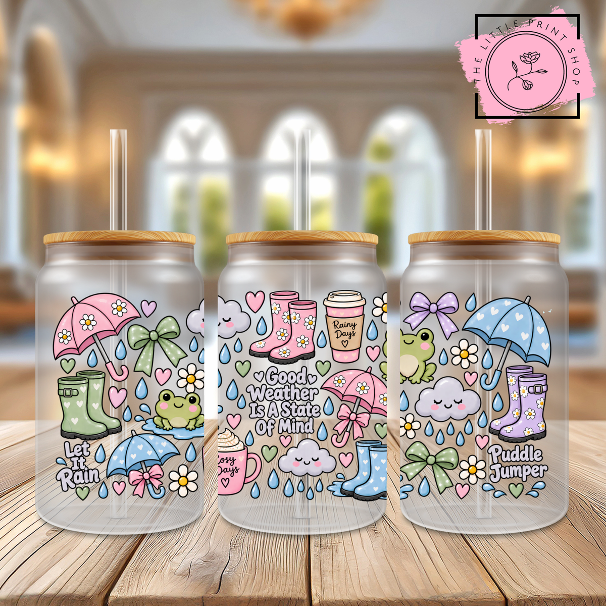 Froggies - 16oz Libbey Glass Printed UV DTF Wrap