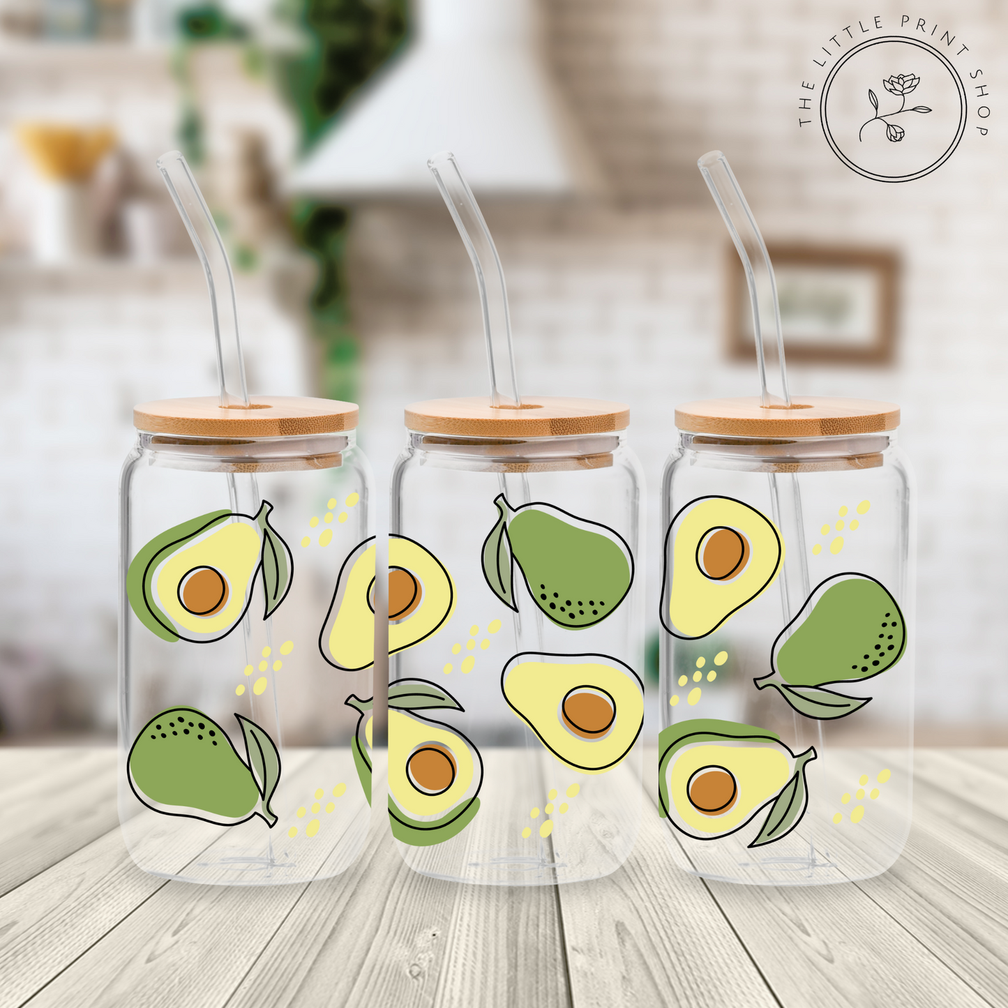 Avo- 16oz Libbey Glass Printed UV DTF Wrap