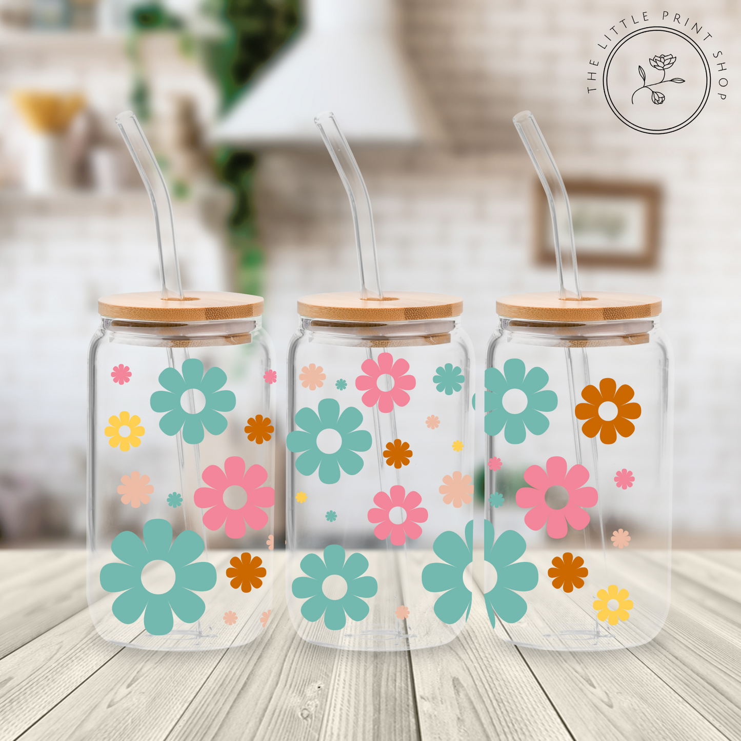 I Bring You Flowers - 16oz Libbey Glass Printed UV DTF Wrap