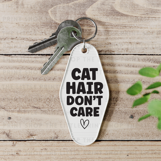 Cat Hair - UV DTF Motel Keyring Decal