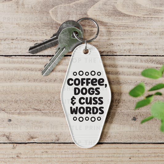 Dogs & Cuss Words - UV DTF Motel Keyring Decal