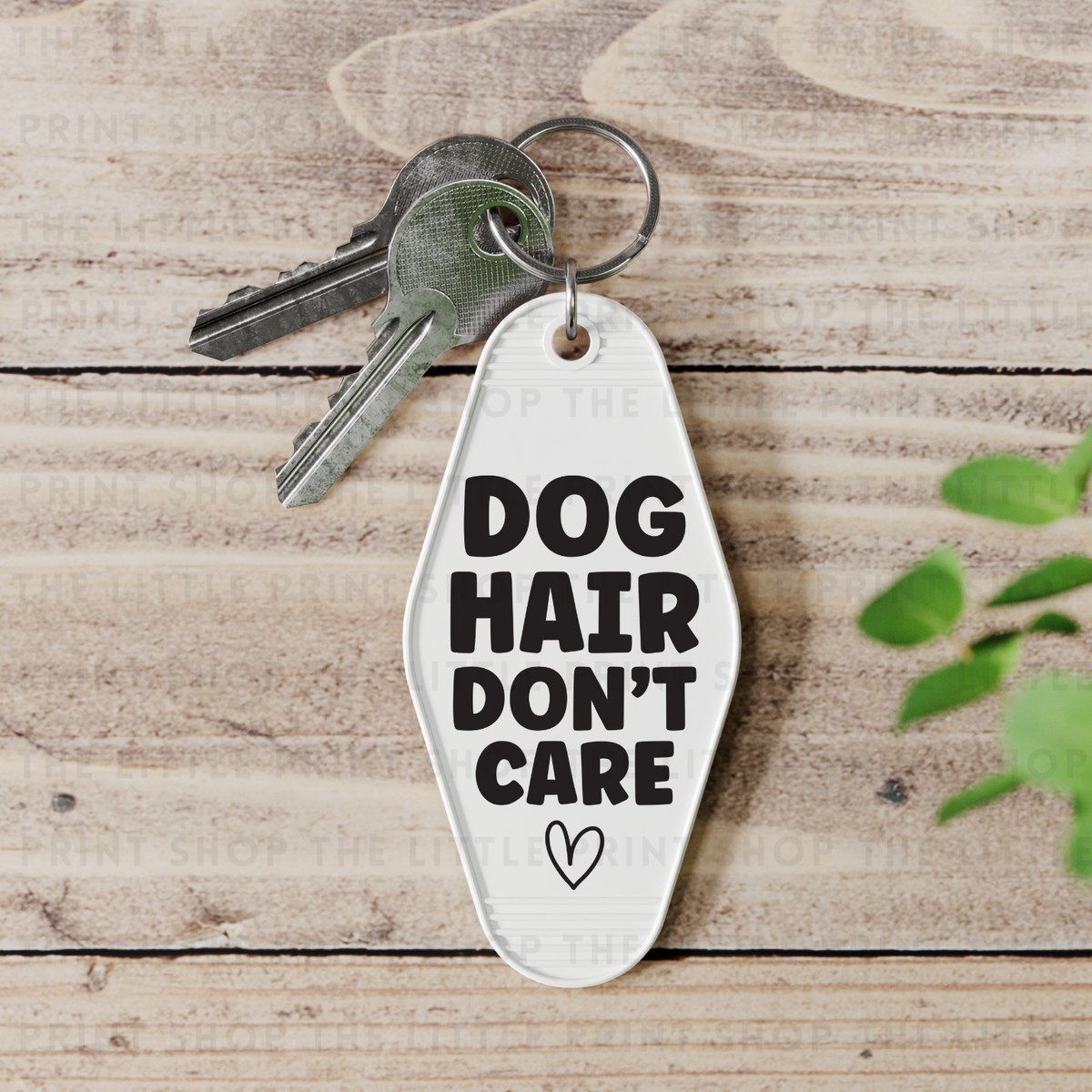 Dog Hair - UV DTF Motel Keyring Decal