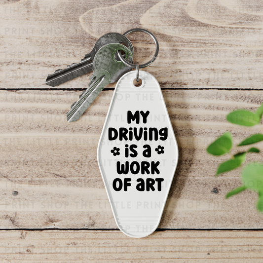 Work Of Art - UV DTF Motel Keyring Decal