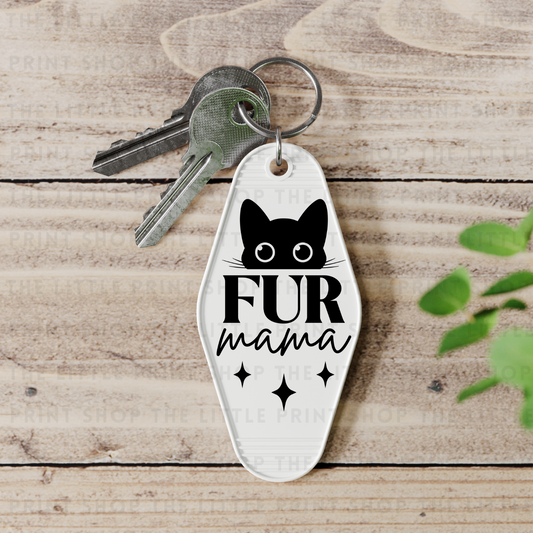Fur Mama - UV DTF Motel Keyring Decal