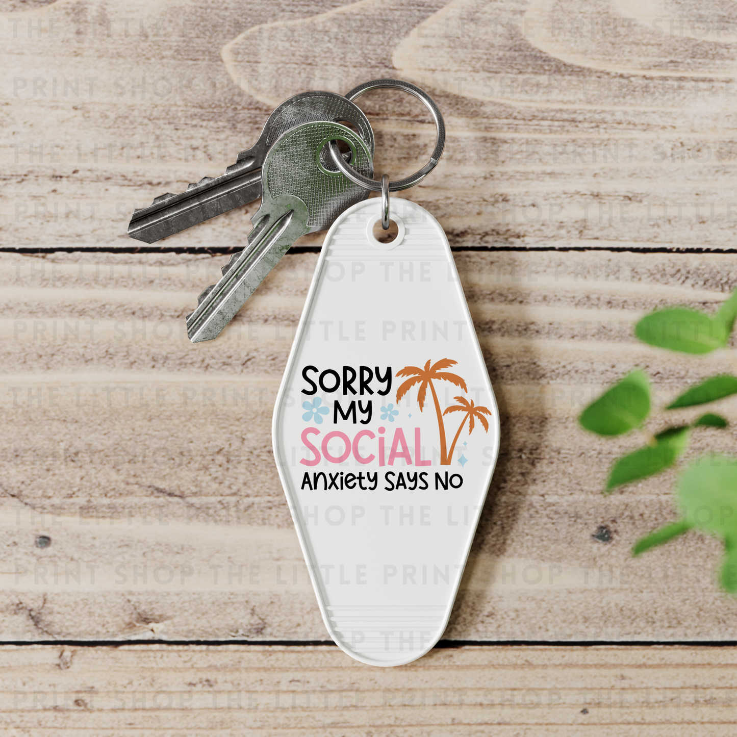 Social - UV DTF Motel Keyring Decal