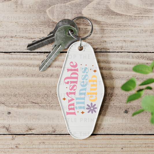 Invisible - UV DTF Motel Keyring Decal